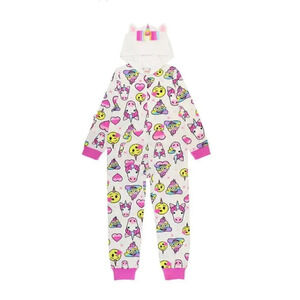 Emoji Kids' Hooded Pajamas Size 4 Blanket Sleeper one piece